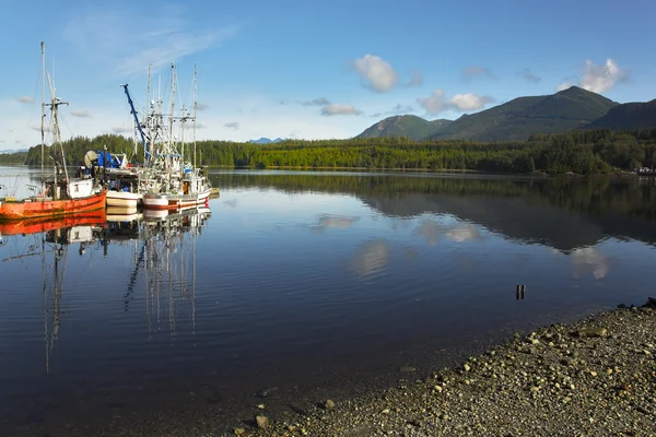 stock image Picturesque seaport in settlement Tofino