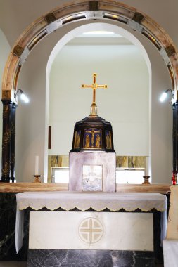 Church on Mount of Beatitudes. An interior. clipart