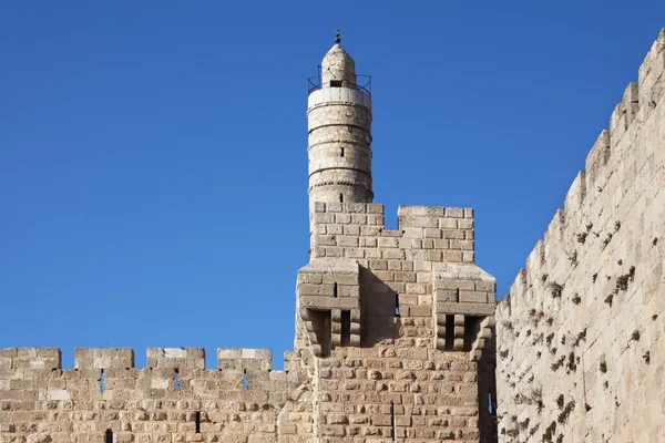 Věčný Jeruzalém obklopen zdí — Stock fotografie