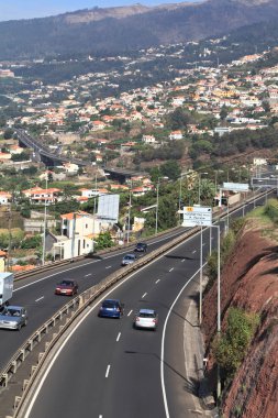 madeira Adası yolu.