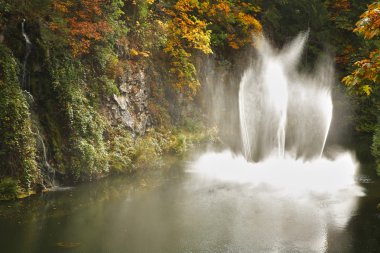 The dance fountain in Butchard-garden in Canada clipart