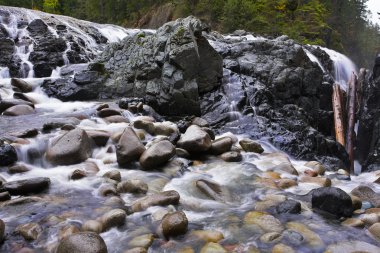 Art arda sıralı pitoresk ile düştü vancouver Adası