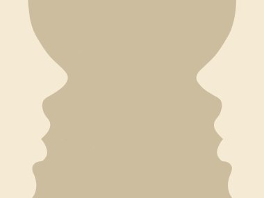 person silhouette on brown background, vector illustration clipart