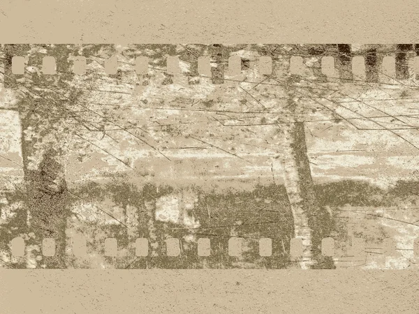 茶色の背景、ベクトル イラストにカメラのフィルム — ストックベクタ