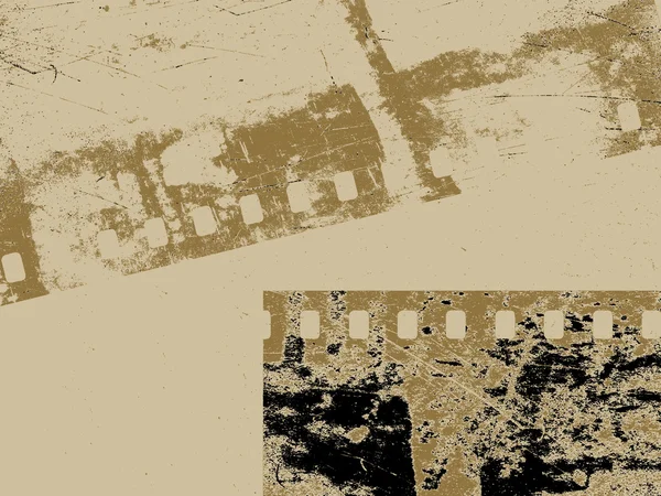 Фотопленка на коричневом фоне, векторная иллюстрация — стоковый вектор