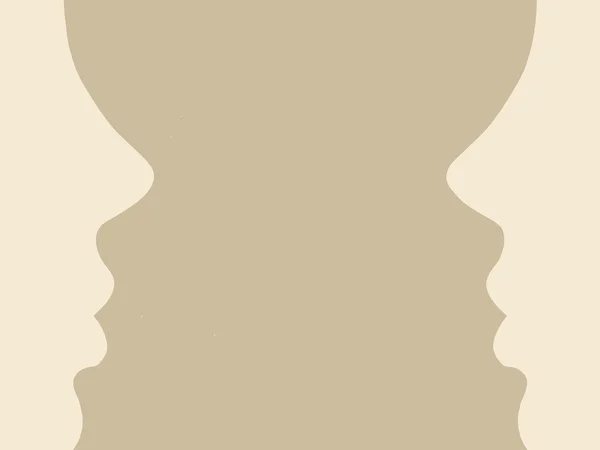 Personensilhouette auf braunem Hintergrund, Vektorillustration — Stockvektor