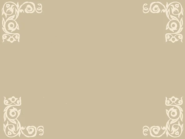 Ornamento orientale su sfondo marrone, illustrazione vettoriale — Vettoriale Stock