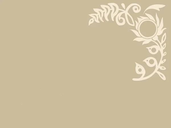 茶色の背景、ベクトル イラストに東飾り — ストックベクタ