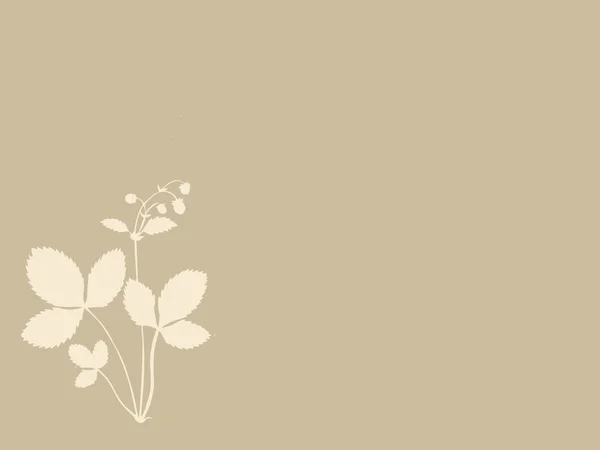 Sylwetka truskawki na brązowym tle, ilustracji wektorowych — Wektor stockowy