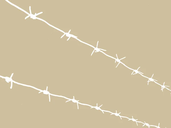 Taggtråd på brun bakgrund, vektor illustration — Stockový vektor
