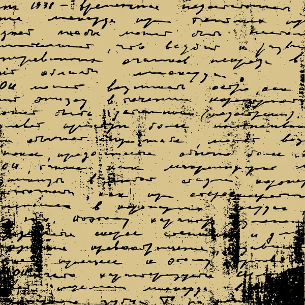 Envelhecimento manuscrito em papel pardo, ilustração vetorial —  Vetores de Stock