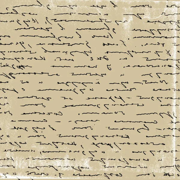 Stárnutí rukopis na hnědém papíře, vektorové ilustrace — Stockový vektor