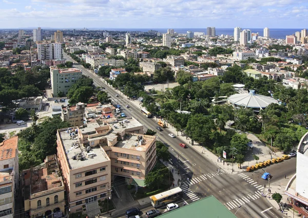 Architecture in Vedado district. View from the top. — Stock Photo, Image