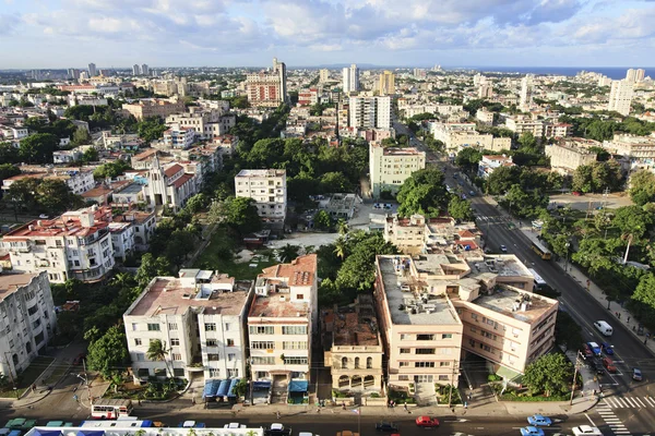 Architecture in Vedado district. View from the top. — Stock Photo, Image