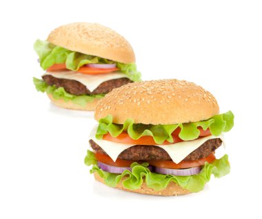 Two fresh burgers clipart