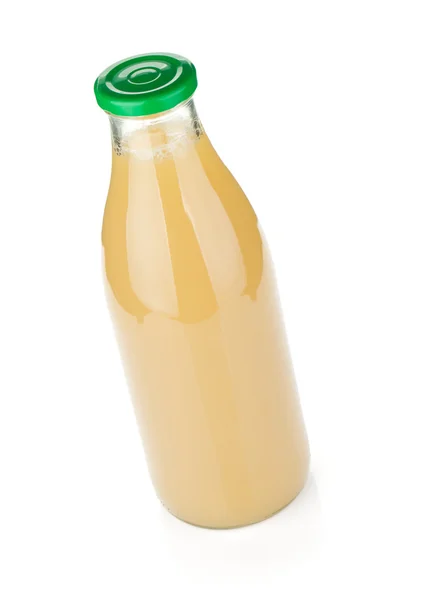 梨汁玻璃瓶 — 图库照片