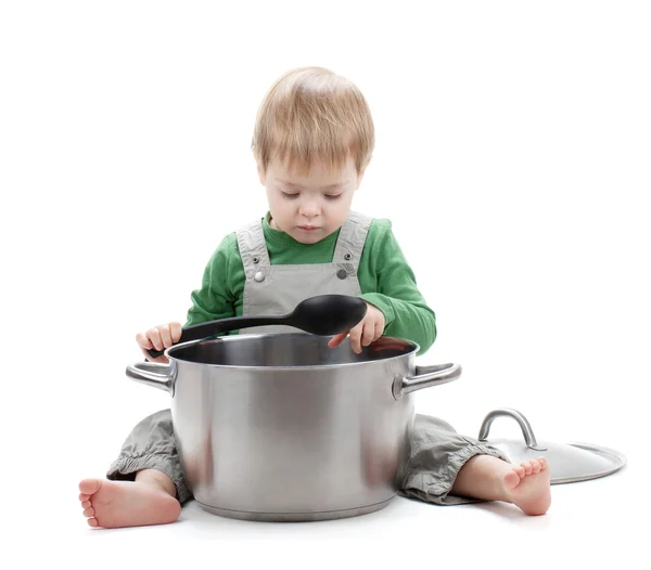 Bebé cocinando — Foto de Stock