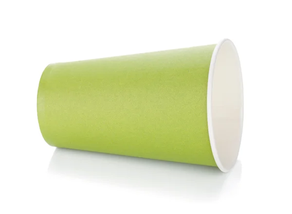 Green paper coffee cup — Stock Photo, Image