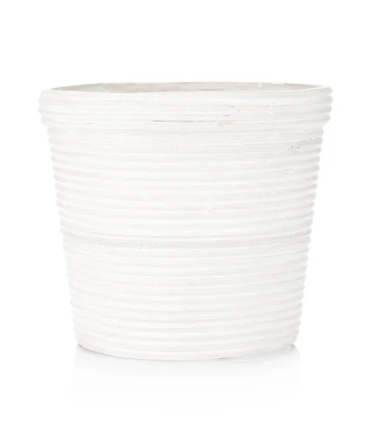 White flowerpot — Stock Photo, Image