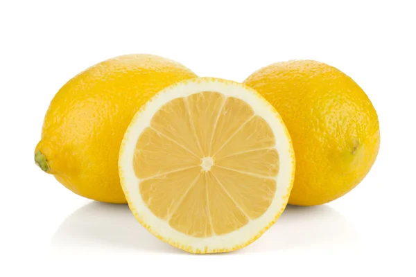 Two and half ripe lemons — Stock Photo, Image