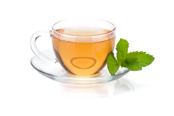 Tea cup with mint — Stock Photo, Image