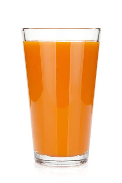 新鲜胡萝卜汁玻璃 — 图库照片