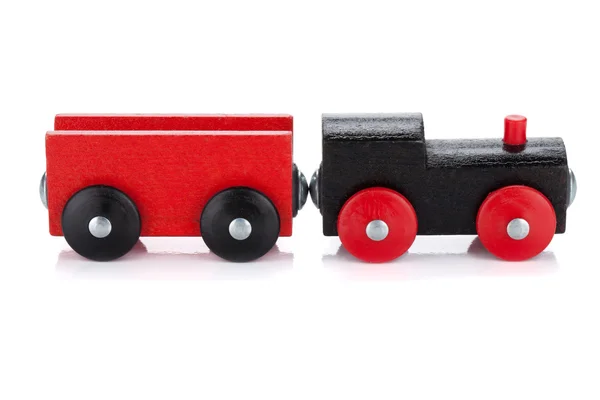 Drewniane zabawki pociągu — Zdjęcie stockowe