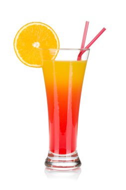 Tequila sunrise cocktail clipart