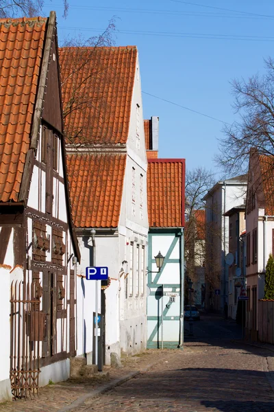 Старая улица Клайпеды, Литва — стоковое фото