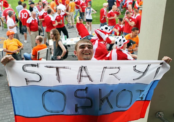 Футбольный фанат России — стоковое фото