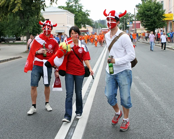 stock image Denmark football fans