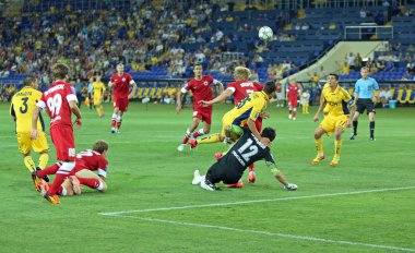 FC Metalist vs FC Illichivets soccer match clipart