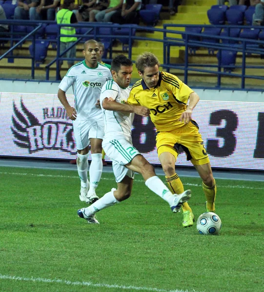 Mecz z FC metalist Charków vs ac omonia Nikozja — Zdjęcie stockowe