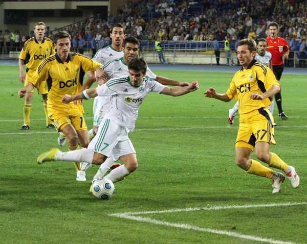 Mecz z FC metalist Charków vs ac omonia Nikozja — Zdjęcie stockowe