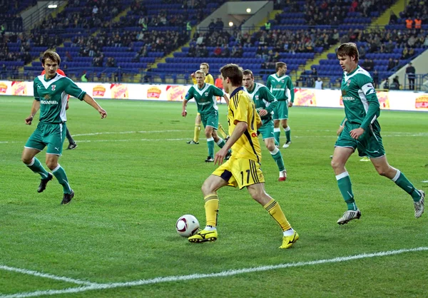 Mecz FC metalist Charków vs fc Obołoń Kijów piłki nożnej — Zdjęcie stockowe