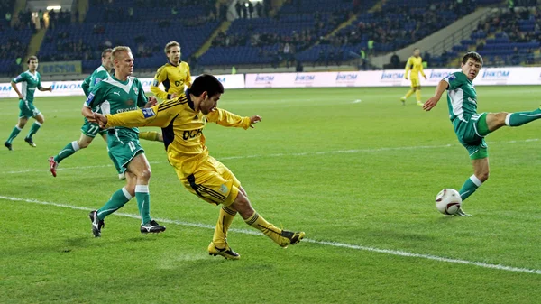 FC metalist Charkov vs fc obolon Kiev voetbalwedstrijd — Stockfoto