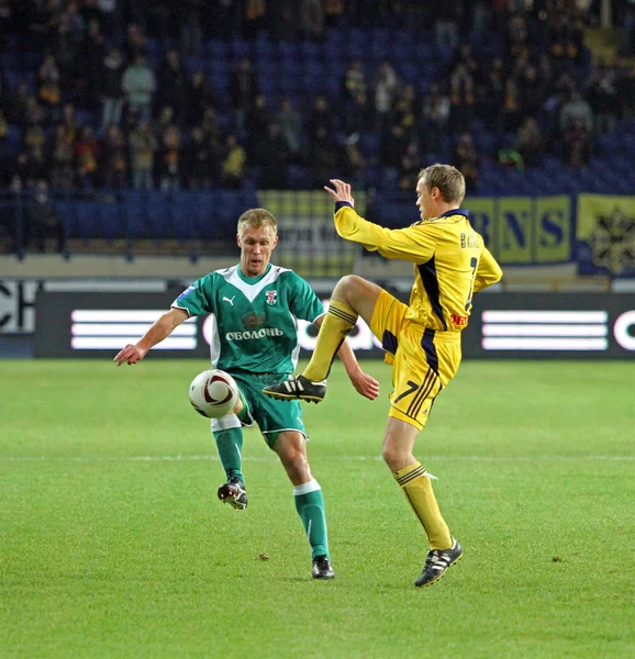 FC Metalist Kharkiv vs FC Obolon Kyiv pertandingan sepak bola — Stok Foto