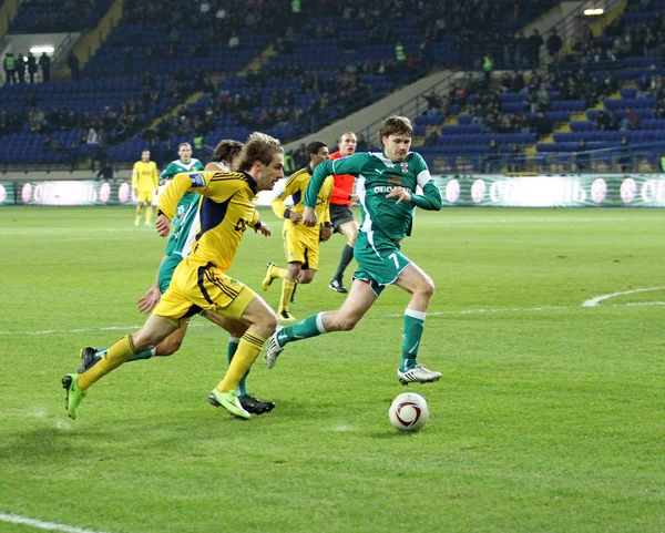 FC Metalist Kharkiv vs FC Obolon Kiev partido de fútbol — Foto de Stock