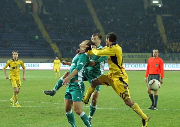 FC metalist Charkov vs fc obolon Kyjev fotbalový zápas — Stock fotografie