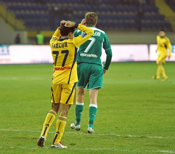 FC Μέταλιστ Χάρκοβο vs fc Ντιναμό Κιέβου ποδοσφαίρου ταιριάζει — Φωτογραφία Αρχείου