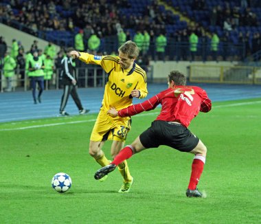 Metalist Kharkiv vs Metalurh Zaporizhya soccer match clipart
