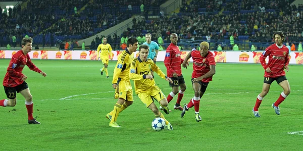 Metalist Kharkiv vs Metalurh Zaporizhya soccer match — Stock Fotó