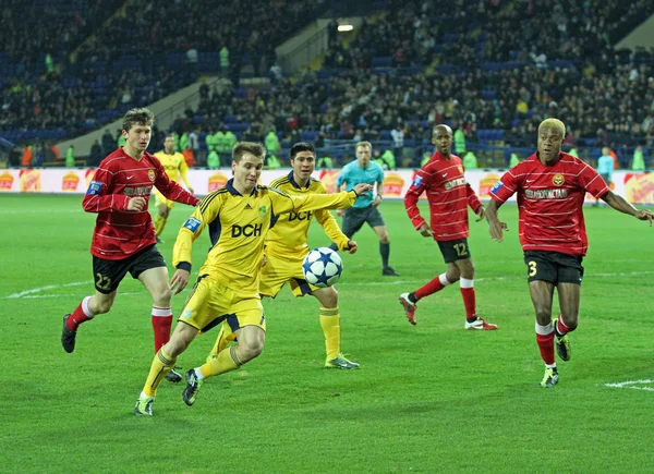 Metalist Kharkiv vs Metalurh Zaporizhya soccer match — Stock Photo, Image
