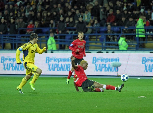 Metalist Kharkiv vs Metalurh Zaporizhya soccer match — 스톡 사진