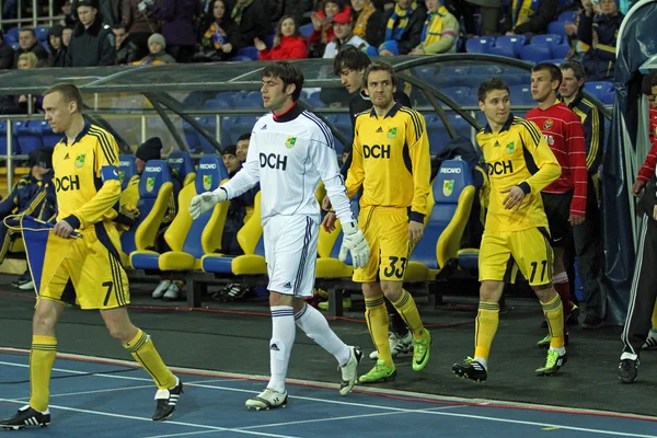 Metalist Kharkiv vs Metalurh Zaporizhya soccer match — 스톡 사진
