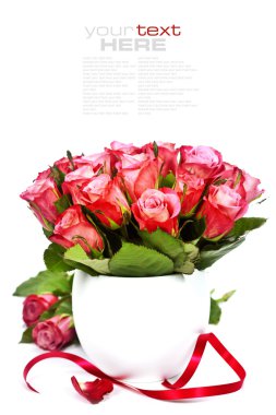 Pink roses clipart