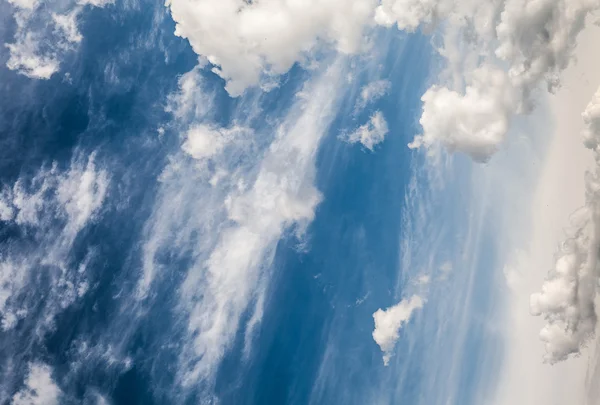 Blue sky is covered by white clouds — Stock Photo, Image