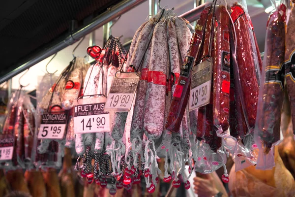 Mercado La Boqueria em Barcelona - Espanha — Fotografia de Stock