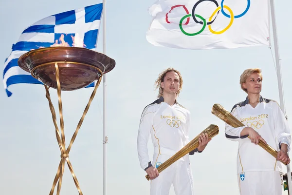 Thessaloniki welcomes Olympic Torch — Stock Photo, Image