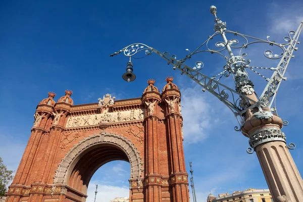 凱旋門 (凱旋門)、バルセロナ、スペイン — ストック写真